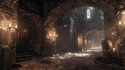 Sky Castles. AI generated art illustration.