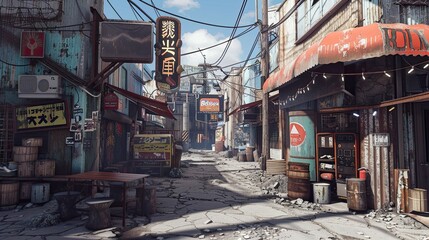Naklejka premium Spellbound Marketplaces. AI generated art illustration.
