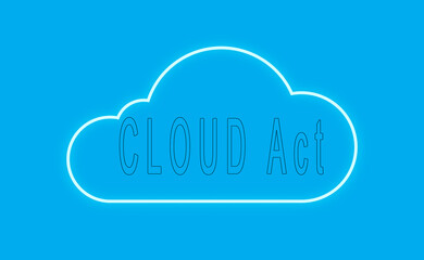 Illustration saying CLOUD Act. It stands for Clarifying Lawful Overseas Use of Data Act which is a United States federal law enacted in 2018.