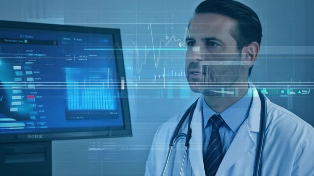 A middle-aged male physician gives a case study to staff members who are not visible.