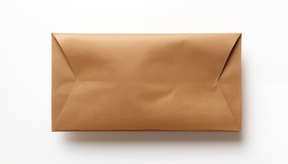 brown paper bag isolated on white