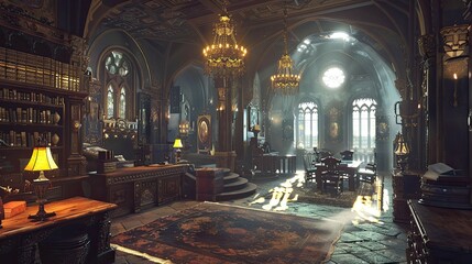 Obraz premium Untouched Antiquity Realms. AI generated art illustration.