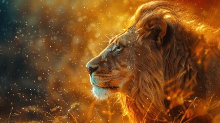As the king of beasts in the wild, the lion reigns supreme. © sirisakboakaew