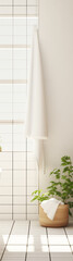 Empty room with a white towel.