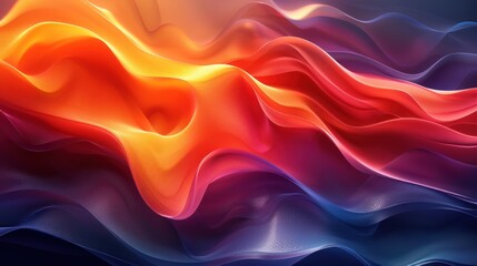 Obraz premium Abstract Wavy Background in Vibrant Colors
