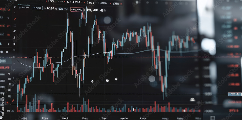 Aufkleber Trading charts three inside up pattern. Generative AI.