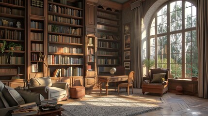 Obraz premium Magical Architecture. AI generated art illustration.