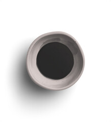 Black Ceramic Bowl with Watercolor