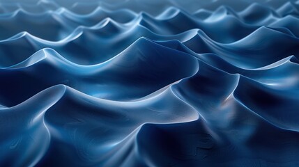 Obraz premium Abstract Blue Wavy Pattern