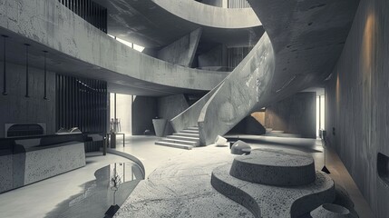 Metabolism Architecture. AI generated art illustration.