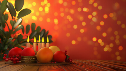 3D background illustration of Kwanzaa