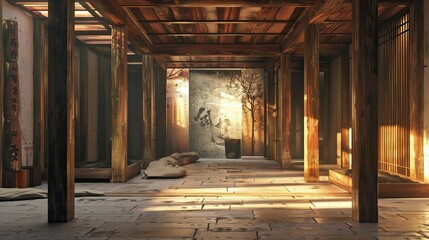 Metabolism Architecture. AI generated art illustration.