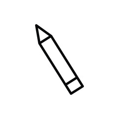 slanted pencil computer mouse cursor click pencil pointer pointing up outline style