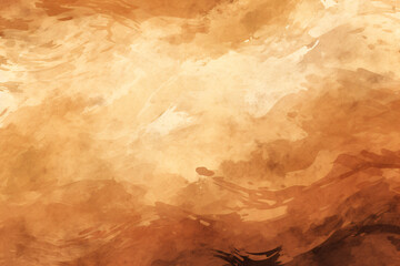 Abstract warm brown watercolor background with a smooth liquid flow