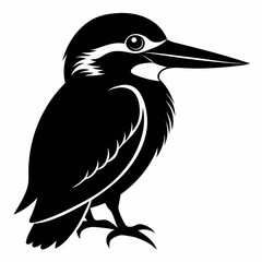 Kingfisher Black silhouette