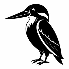 Kingfisher Black silhouette