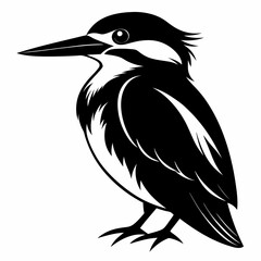Kingfisher Black silhouette