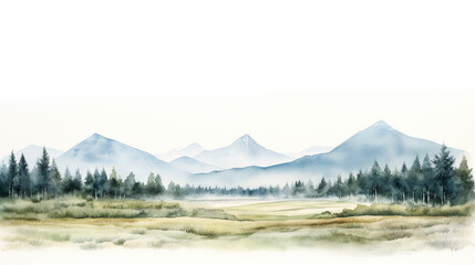 Naklejka premium watercolor backdrop of a landscape
