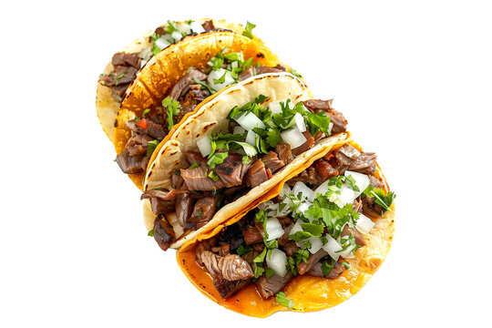 Delicious Mexican Carne Asada tacos filled with fresh ingredients like meat, onions, and cilantro.