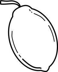Lemon illustration outline vector
