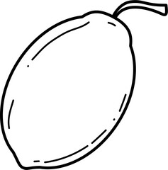 Lemon illustration outline vector