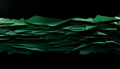 Obraz premium green crumples ripped paper
