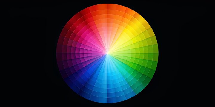 Circular Color Wheel Illustration, Color Theory, Color Palette, Color Scheme, Design