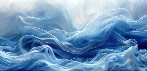 Fototapeta premium Abstract Blue Fabric Swirling Pattern