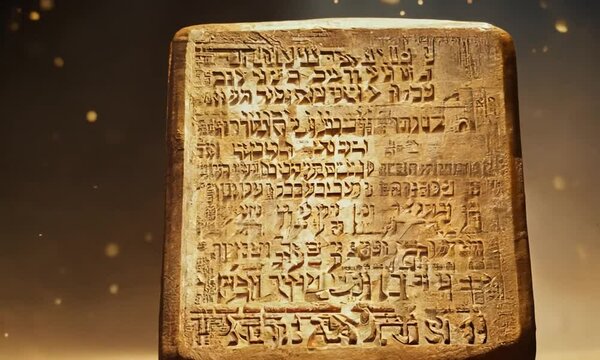 The tablets with the Ten Commandments of the Bible.