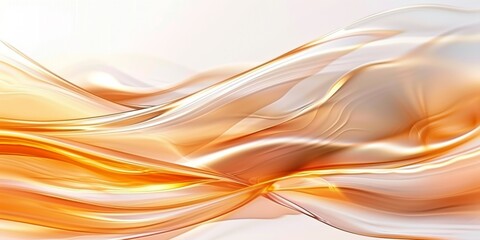 Obraz premium Golden fluid waves in a contemporary design are aesthetic and elegant, exuding sophistication with their beauty