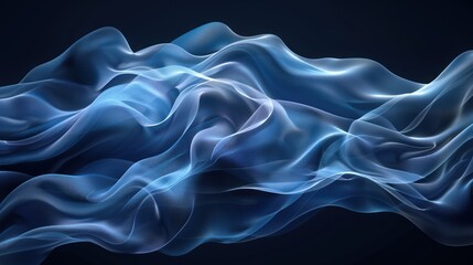 Abstract Blue Fabric Waves