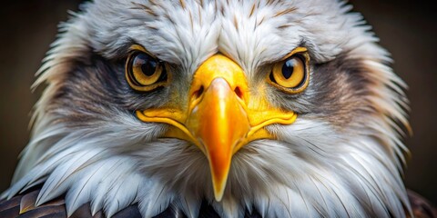 Eagle's Sharp Gaze Close Up of a Bald Eagle's Face, Bird of Prey, Raptor, Wildlife Photography, Animal Portrait
