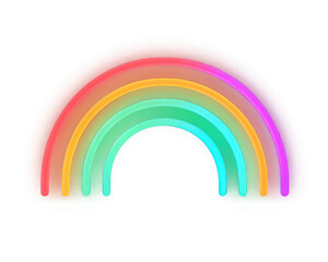 Fototapeta premium PNG Rainbow icon neon light night.