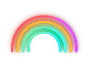 PNG Rainbow icon neon light night.