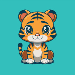 cute tiger with adorable smile