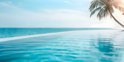 Secluded island retreat featuring infinity pool and breathtaking ocean vistas. Concept Island Getaway, Infinity Pool, Ocean Views, Secluded Retreat, Breathtaking Vistas