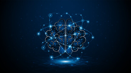 Circuit board of computer neural network or electronic artificial intelligence. Brain circuit technology. modern technology innovation concept background