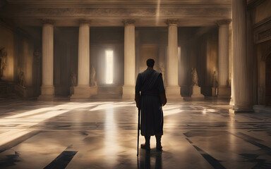 An emperor in the empty halls of his new capital
