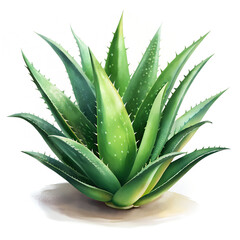 Fototapeta premium Aloe Vera leaves plant on white background