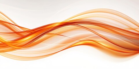 Obraz premium Orange and White Abstract Wave Background, abstract , wave , background , orange