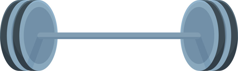 Obraz premium Steel barbell is laying down, showing a healthy lifestyle and fitness concept