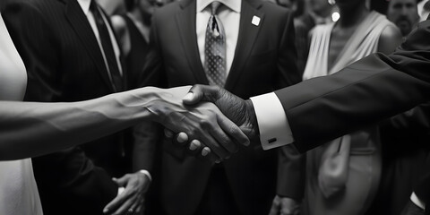 Pessoas de neg&oacute;cios em ternos apertando as m&atilde;os: Aperto de M&atilde;os de Neg&oacute;cios