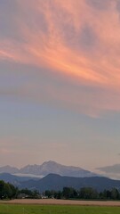 sunset in the mountains