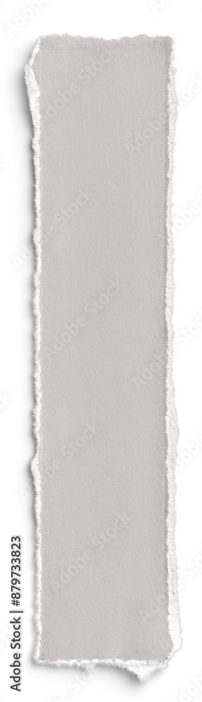 Poster pale grey deckled edge strip paper