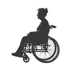 Obraz premium minimalist logo or symbol for elderly woman activity black color only