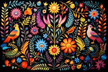 otomi embroidery, mexican textile, art, artisanal, craftsmanship, unique motifs, textile tradition, otomi culture, decorative art, folk