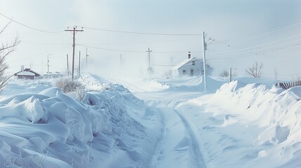 A blizzard transforms familiar landscapes into unfamiliar terrain, where snowdrifts obscure landmarks and alter perspectives.