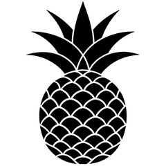 illustration of Pineapple  silhouette vector illustration