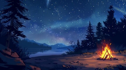 A camper enjoys nights under starry skies and storytelling around campfires during hot weather,