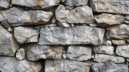 Fototapeta premium Textured surface of rough-hewn stone, weathered by time, perfect for creating a rustic and historic ambiance